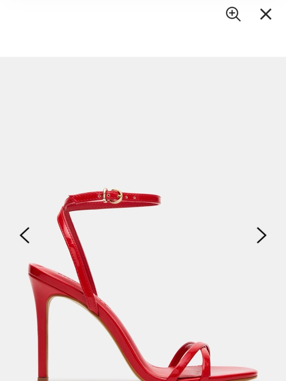 Steve Madden Red Patent Ankle-Strap Stiletto Sandals